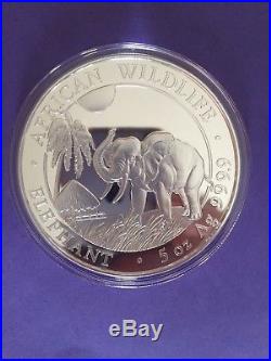 2017 5oz Somali Silver Elephant