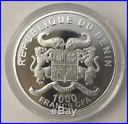2017 Benin Elephant 1 oz Troy Ounce. 999 Silver Bullion Coin 1000 Francs