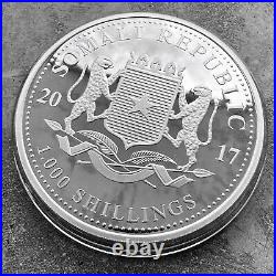 2017 Somali Elephant 10oz coin 10 oz. 999 Silver 1000 Shillings