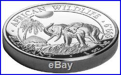 2017 Somali Elephant High Relief Silver Proof Coin 1000 minted! African Wildlife