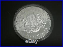 2017 Somalia 200 Shillings African Wildlife Elephant 2 oz. 9999 Silver Coin