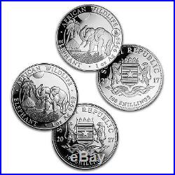 2017 Somalia 2-Coin 1 oz Silver Elephant Set (Rooster Privy & BU) SKU #116229