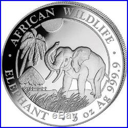 2017 Somalian Elephant 5 oz. 9999 Silver BU Coin 500 SHILLINGS AFRICAN ROUND