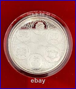 2018 Africa 3 oz Silver 6 x 1,500 Francs Africa United Elephant Silver Coin