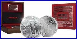 2018 Africa 3 oz Silver 6 x 1,500 Francs Africa United Elephant Silver Coin