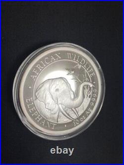 2018 Africa Somalia Elephant Silver Coin 10 oz New Unused