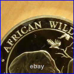 2018 NWT Somalia 100 Schillings Elephant 1oz Silver 99.9% Silver Coin Zip
