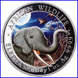 2018 Somalia African Wildlife Day/Night Elephant 2-Coin Set 1 oz Silver SKU52523