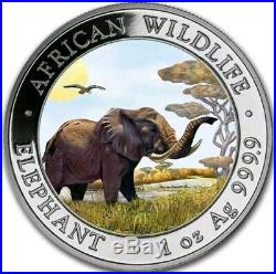 2019 1 Oz Silver 100 Shillings AFRICAN ELEPHANT Coin