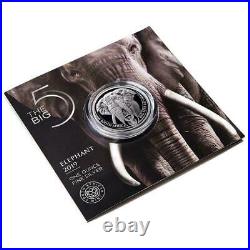 2019 1 Oz Silver Big Five, African Elephant, South Africa