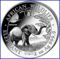 2019 1 Oz Silver SOMALIAN ELEPHANT EXCLUSIVE PHILADELPHIA ANA PRIVY Coin