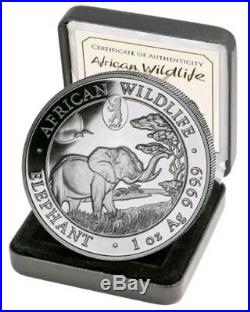2019 1 Oz Silver SOMALIAN ELEPHANT Privy Mark WMF BERLIN Bear Coin