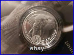2019 1 oz 5 Rand South African Big Five Silver Elephant Coin BU