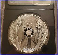 2019 Big 5 Elephant 1oz Silver Proof South Africa NGC PF70 Signed by Tumi Tsehlo