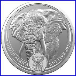 2019 ELEPHANT SOUTH AFRICA BIG FIVE 1 OZ SILVER COIN BU UK Stock