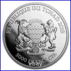 2019 Republic of Chad 1 oz Silver Mandala Elephant BU SKU#196457