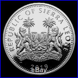 2019 Sierra Leone Silver 2 oz £20 High Relief Big Five Elephant SKU#188687