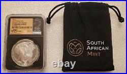 2019 Silver Proof Big 5 Elephant South Africa 1oz NGC PF70 Signed by Tumi Tsehlo