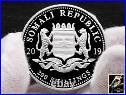 2019 Somalia 200 Shillings Somali Republic Elephant 2 oz. 9999 Silver BU