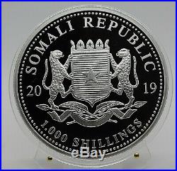 2019 Somalia Elephant 10 Oz Silver coin