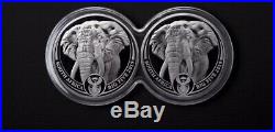 2019 South Africa Big Five Elephant. 999 Silver Proof 2 Coin Set