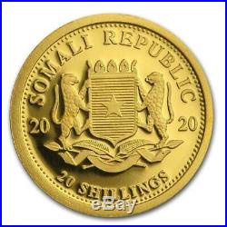 2020 1/50 oz Somalia Gold Elephant Coin (BU)