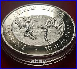 2020 SOMALIA ELEPHANT 10oz. 9999 COIN only 500 MINTAGE LIMITED bullion silver