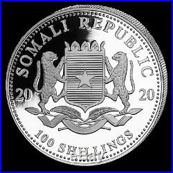 2020 Somalia 1 oz Silver Elephant (20-Coin MintDirect Tube) SKU#195898