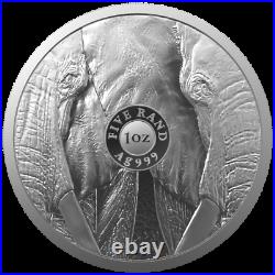 2021 1 oz South Africa Big Five Series II Elephant. 999 Silver BU Coin