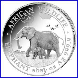 2021 Africa wildlife Elephant 1 oz silver coin