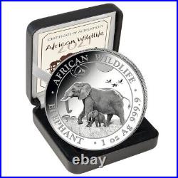 2021 Africa wildlife Elephant 1 oz silver coin