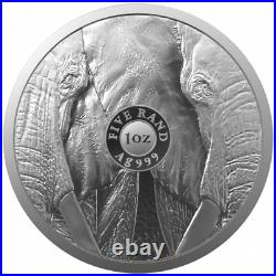 2021 Big Five Series II Elephant 1 Oz Silver South Africa Mint Brillian