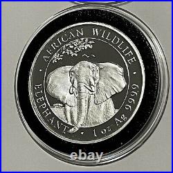2021 Elephant African Wildlife Proof Like Coin 1 Troy Oz. 999 Fine Silver Round