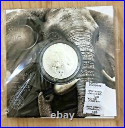 2021 Elephant Big Five 1 Oz Silver Bu South Africa Mint Blister Pack In Card