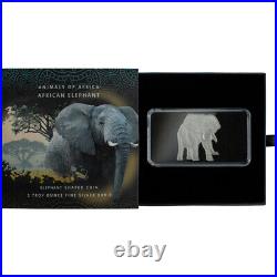 2021 Solomon Islands $2 Pure Silver Coin Animals of Africa Elephant