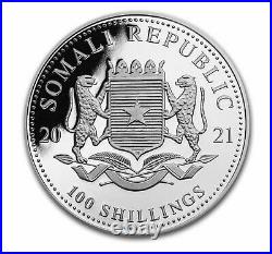 2021 Somalia 100 Shillings Elephant Ngc Ms69 999 Silver Coin