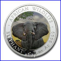 2021 Somalia 1 oz Silver Elephant (Colorized) SKU#223727