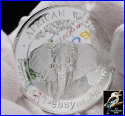 2021 Somalia 200 Shillings Somali Republic Elephant 2 oz. 9999 Silver BU