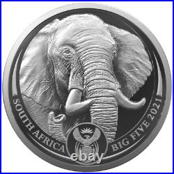 2021 South Africa 1 Ounce Silver SOUTH AFRICA Coin Elephant The Big Five