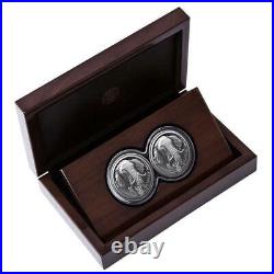 2021 South Africa Big 5 Elephant 2 x 1oz Silver Double Proof Set