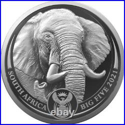 2021 South Africa Big 5 Series II Elephant 1 oz Silver Coin MS 70