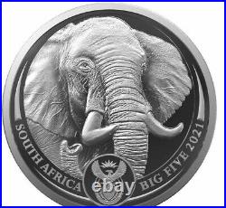 2021 South Africa Big Five II Elephant 1 oz Silver BU IN HAND SHIPS FREE