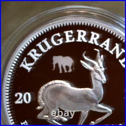 2021 South Africa Elephant and Krugerrand 1 Oz 999 Silver Proof 2 coin set