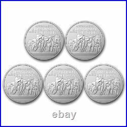 2022 1oz Silver Australian ZooSumatran Elephant BU(5 coins)