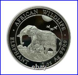 2022 Somali Republic. 9999 Silver Elephant African Wildlife Prestige Set
