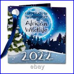 2022 Somalia 1 oz Silver Elephant Christmas Issue in Snow Globe SKU#242662