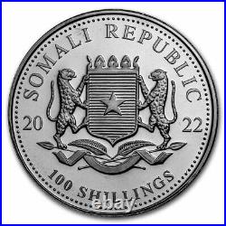 2022 Somalia 2-Coin 1 oz Silver Elephant Black & White Set SKU#244361