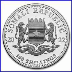 2022 Somalia 2-Coin 1 oz Silver Elephant Set Day/Night (Colored) SKU#241151