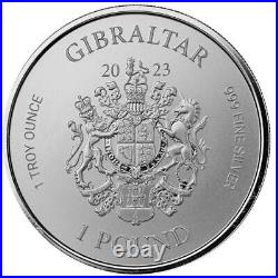 2023 Gibraltar War Elephant Sterling Silver 1 Oz Coin With Warranty Capsule