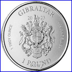 2023 Gibraltar War Elephant Sterling Silver 1 Oz Coin With Warranty Capsule